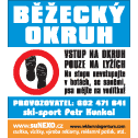 plastová deska - označení běžeckého okruhu v Dačicích